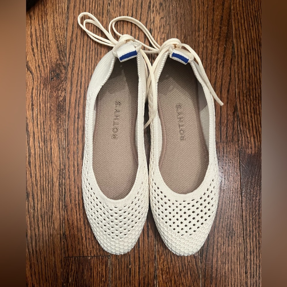 Rothy’s The Wrap Ivory Mesh Size 6.5